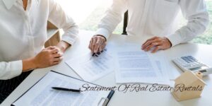 Statement Of Real Estate Rentals